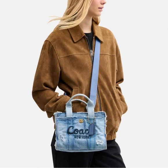NWT Coach Cargo Tote 26 in Upcycled Denim - Picture 3 of 7